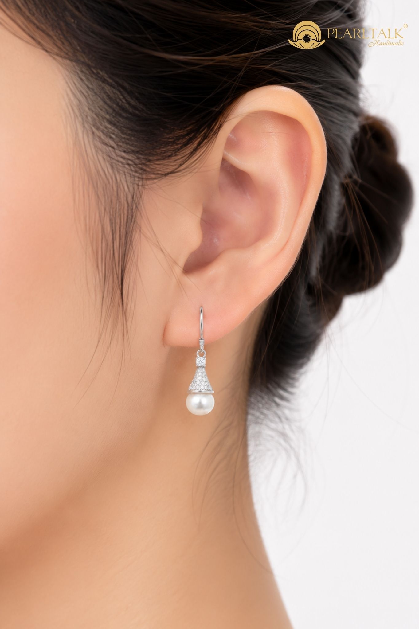 BÔNG TAI BẠC KIỂU BÁN NGUYỆT 7MM NƯỚC NGỌT